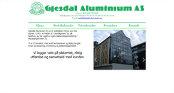 Desktop Screenshot of gjesdal-aluminium.no